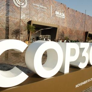 COP30 sign building