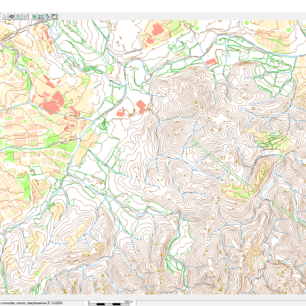 Mapa vectorial con varias capas abierto en MiraMon. Autoría: MiraMon.