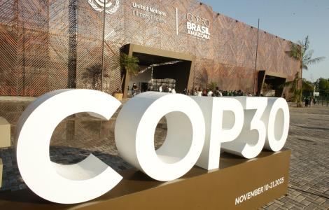 COP30 sign building