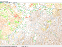 Mapa vectorial con varias capas abierto en MiraMon. Autoría: MiraMon.