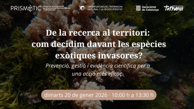 Poster with text about research, invasive species, and an event date.