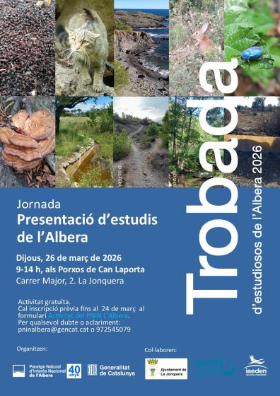 Poster for Jornada "Trobada" with nature photos.