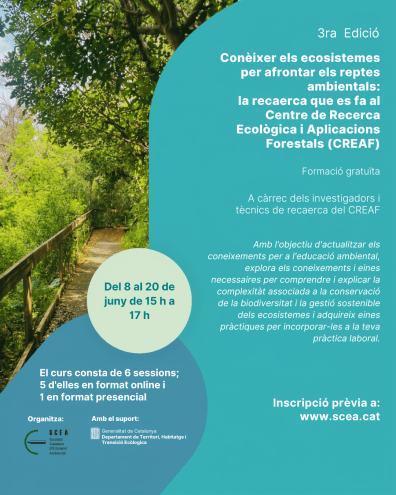 Graphic with text, promoting an environmental research workshop.