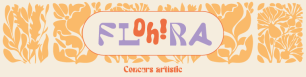 Logo: "Flora" in colorful letters, with floral border.