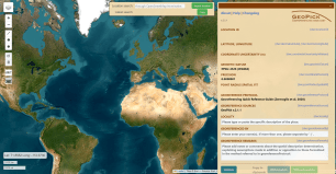 Map of the world with data on the right.