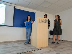 Ambaixadores de la cinquena edició del Vermut: Maria Blasi, Marc Riera i Mariona Ferrandiz, investigadores del CREAF.