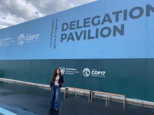 Anna Carles a la COP17. Imatge: Anna Carles